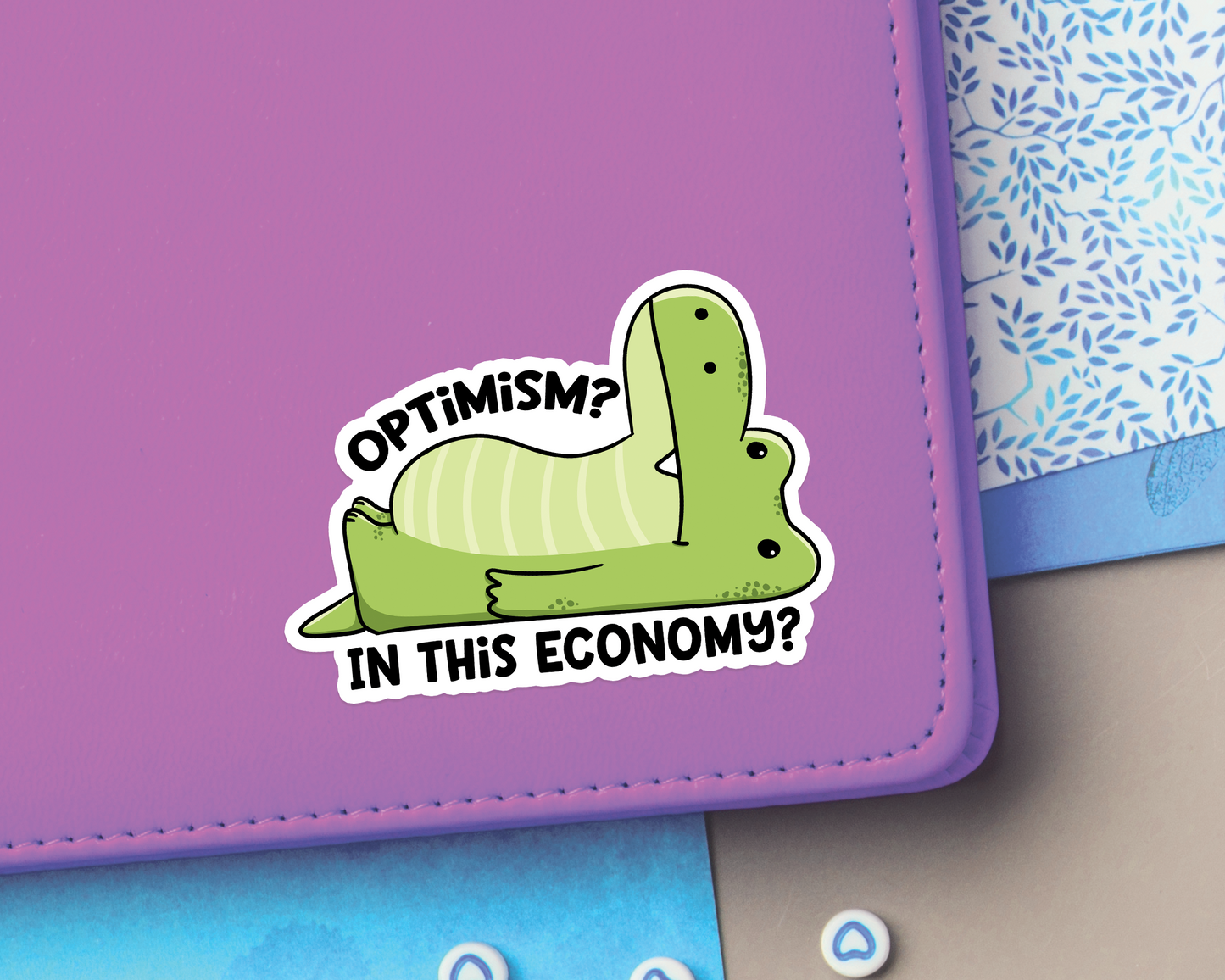 Alligator Optimism In This Economy Sticker