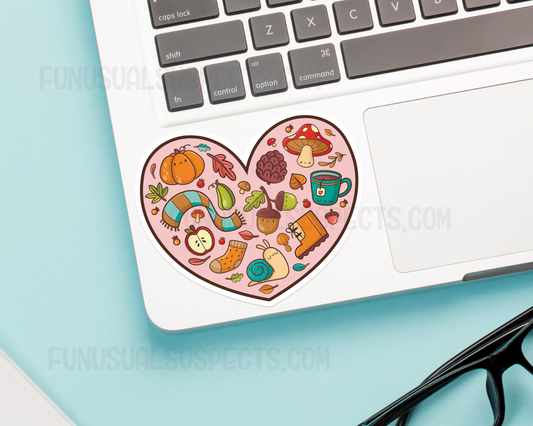 Heart Autumn Sticker