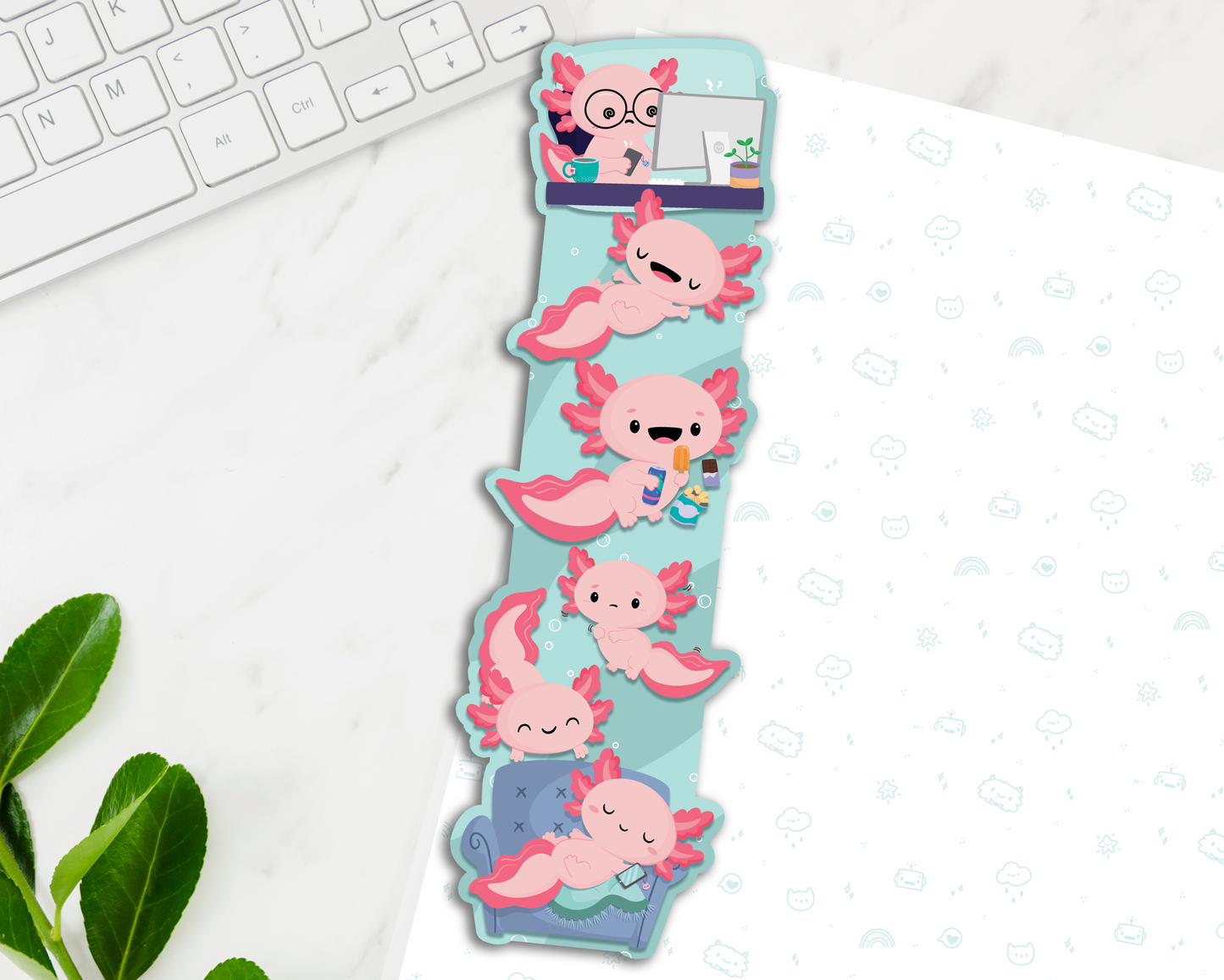 Axolotl Long Sticker