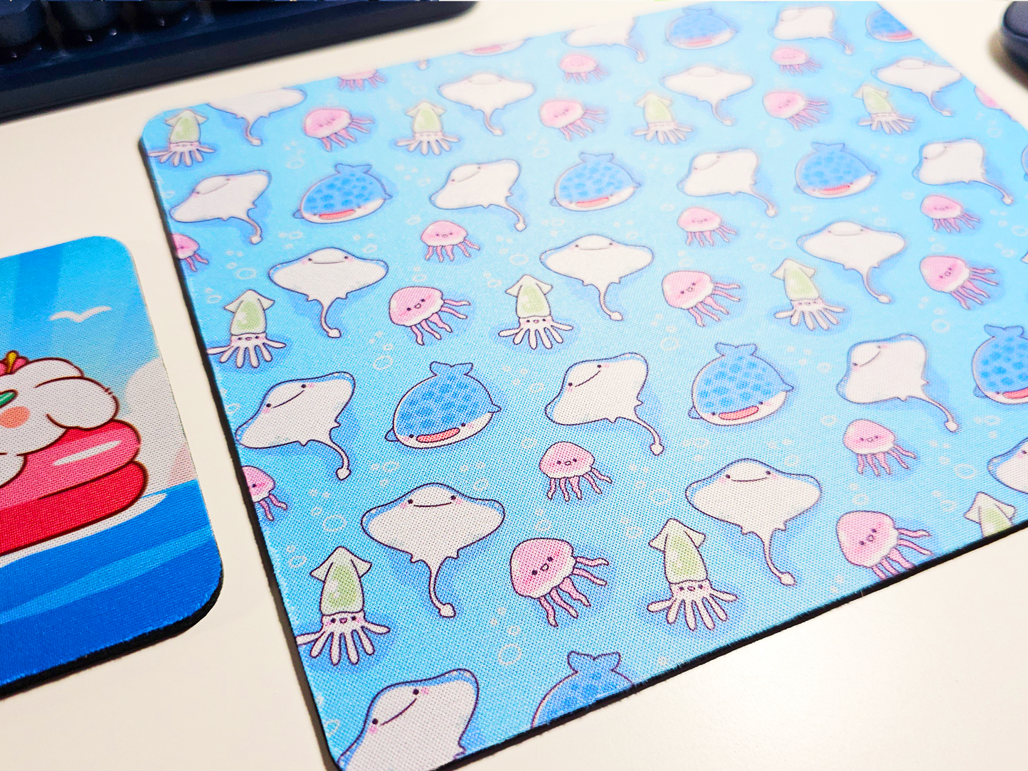 Beach Day Mousepad and Coaster Set