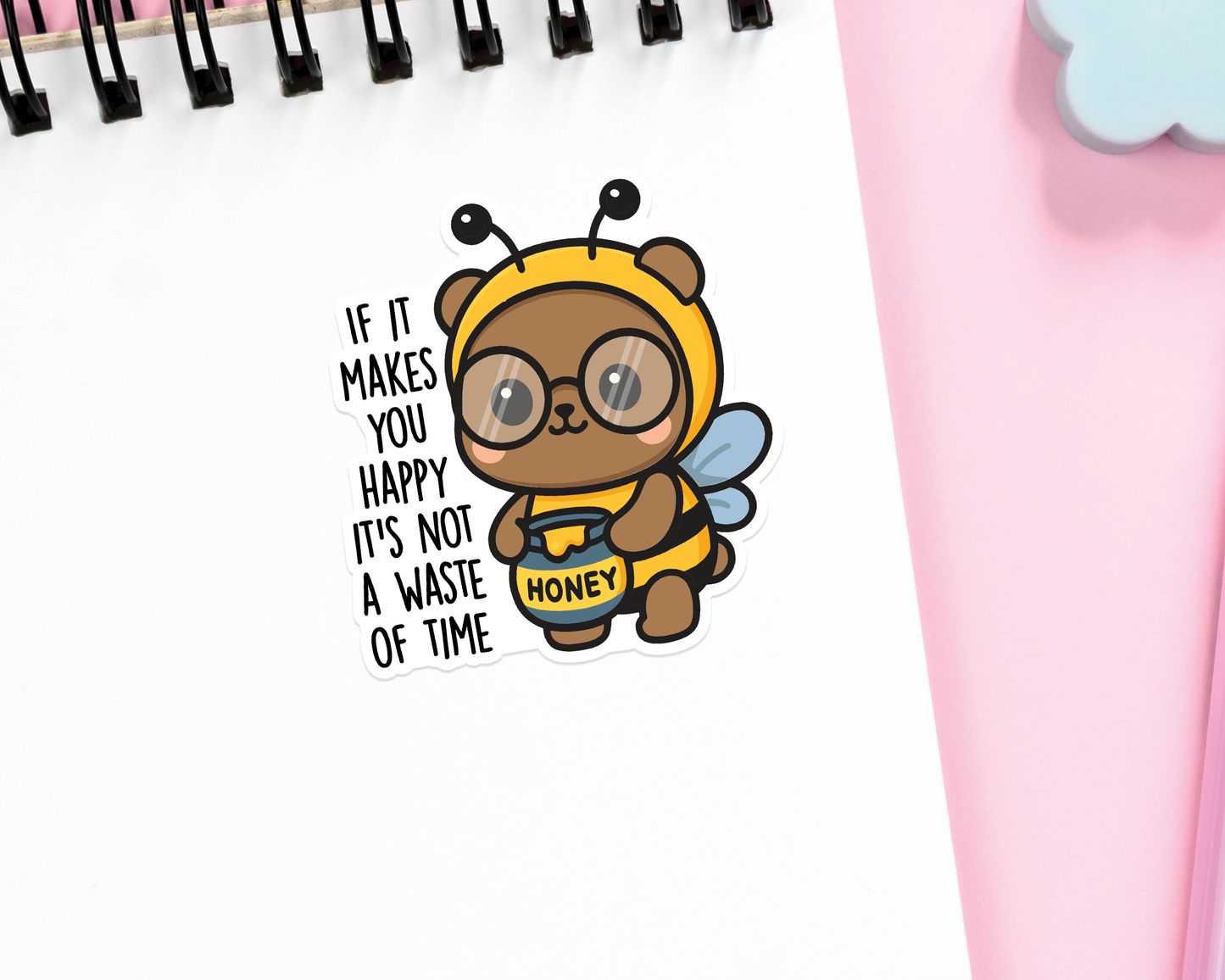 Bear Makes You Happy Sticker