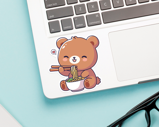 Bear Noodles Sticker
