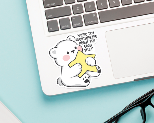 Bear Overthink Sticker