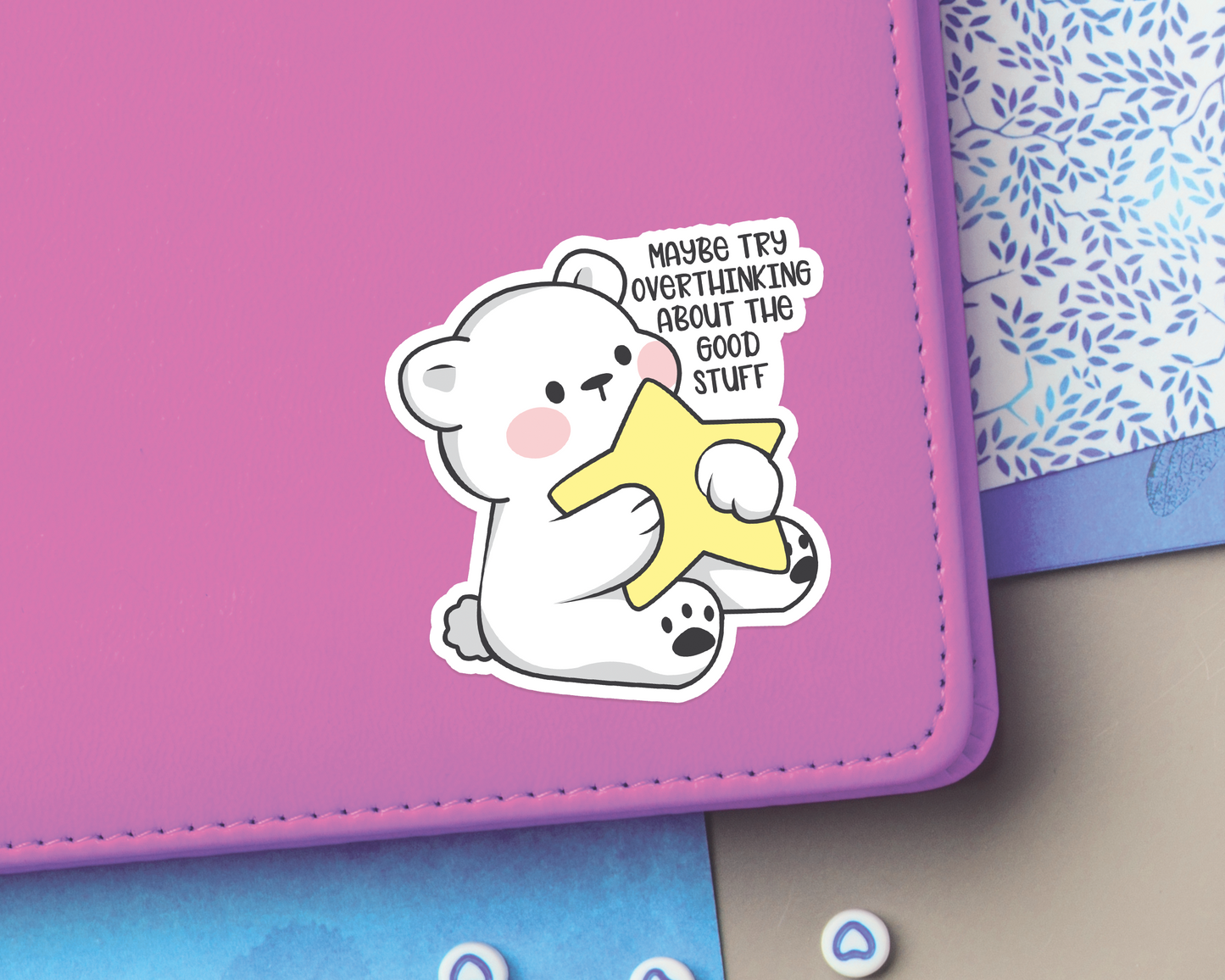 Bear Overthink Sticker