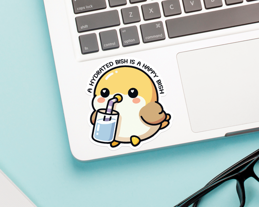 Bird Drinking Water Sticker