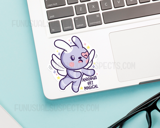 Bunny Anxious Yet Magical Sticker