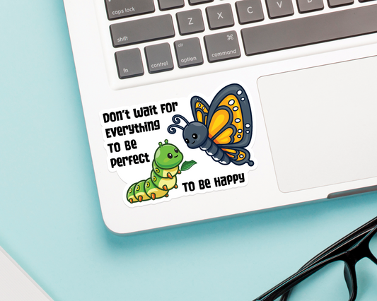 Butterfly Caterpillar Sticker