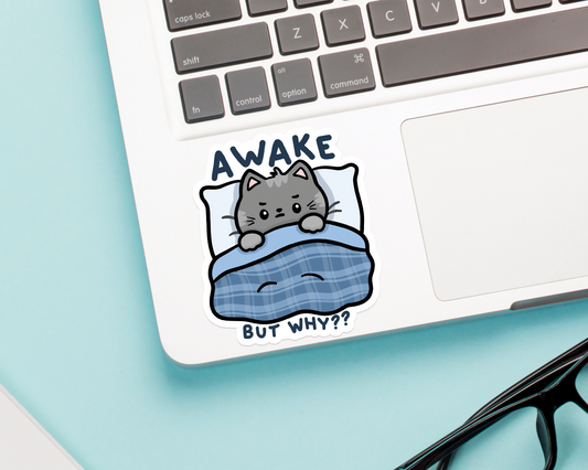 Cat In Bed Sticker