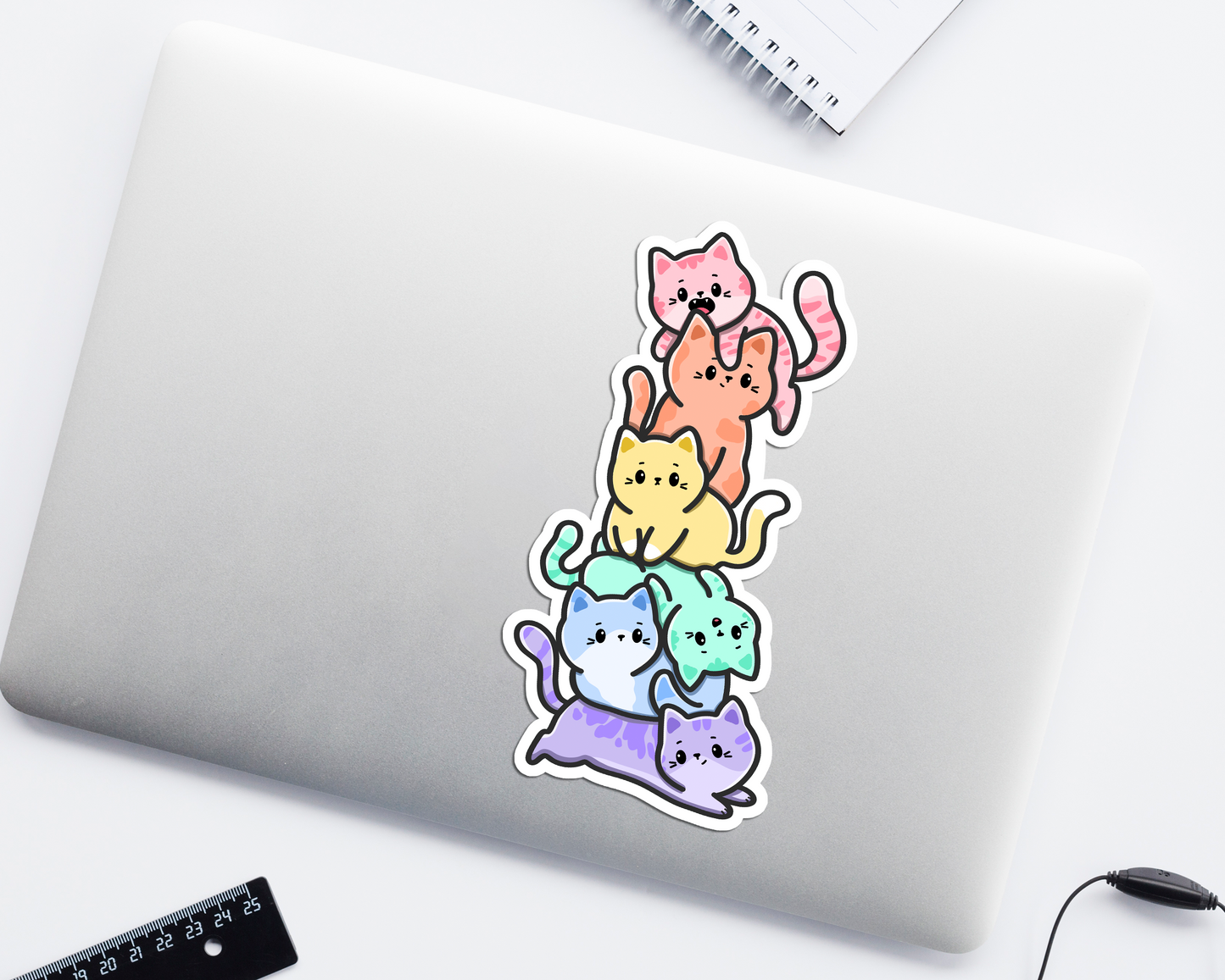 Cats Pastel Long Sticker