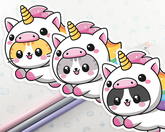 Cat Unicorn Stickers