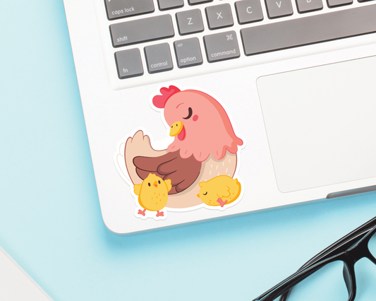 Chicken and Chicks Sticker