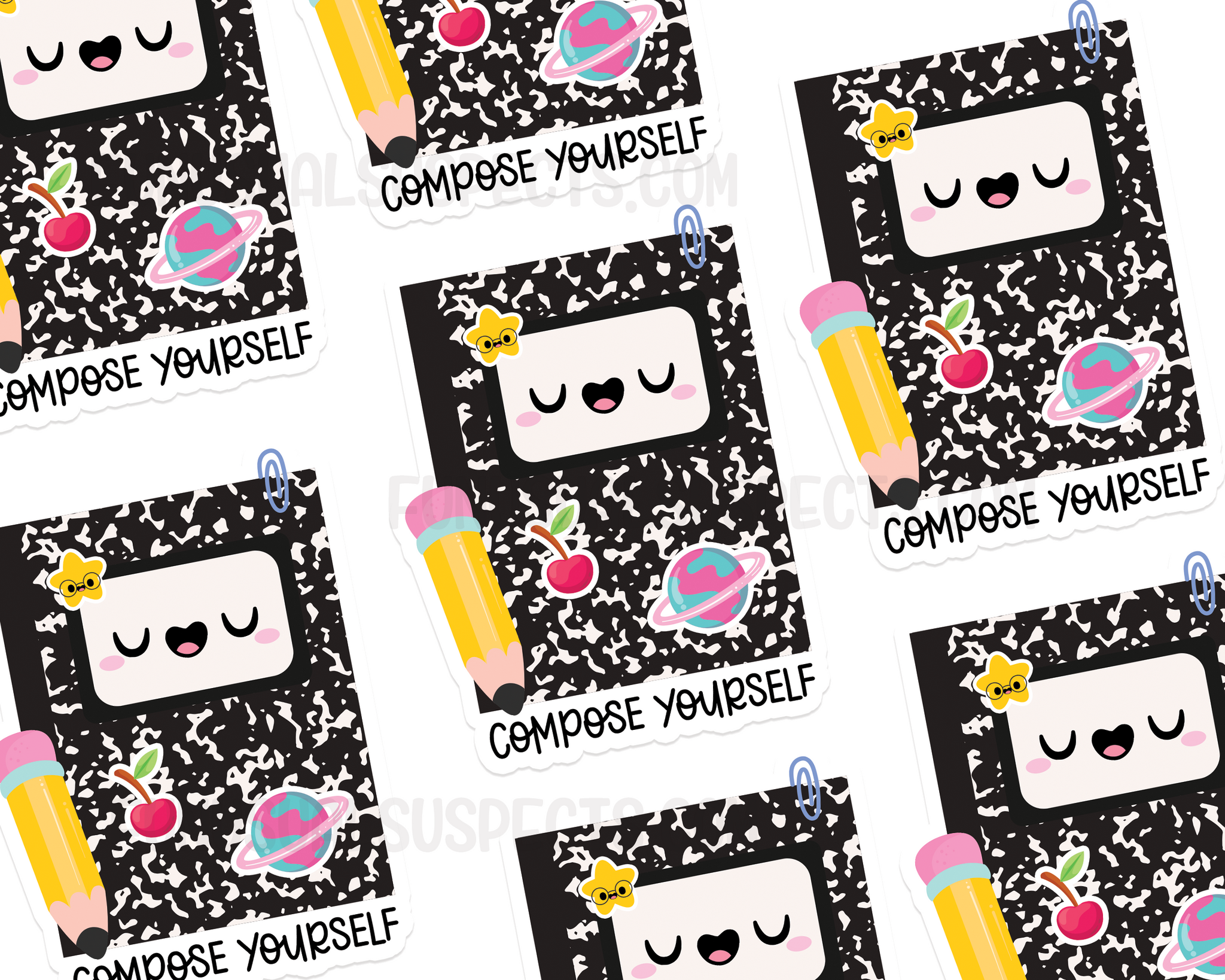 Compose Yourself Notebook Sticker