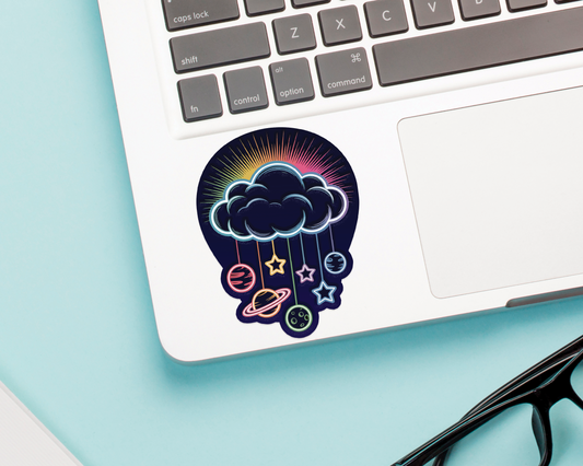 Cloud Planets Sticker