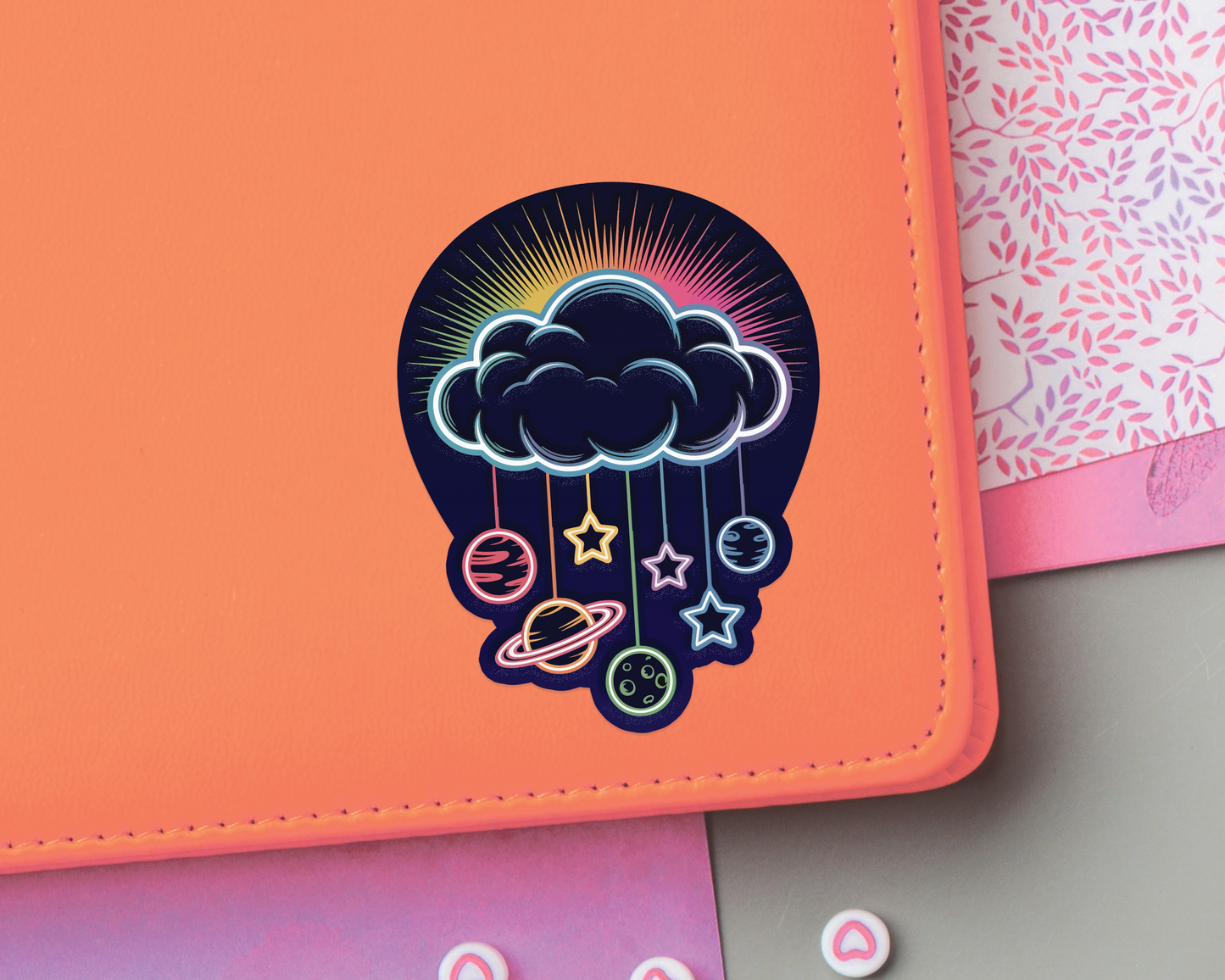 Cloud Planets Sticker