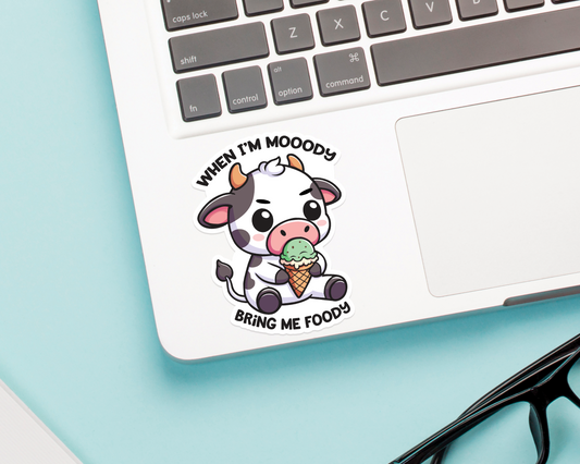 Cow Moody Foody Sticker