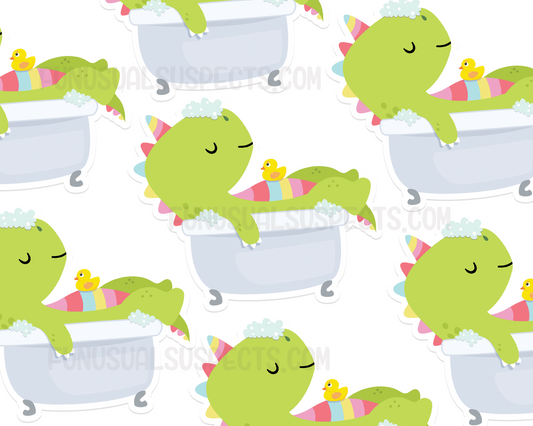 Dino Bubblebath Sticker
