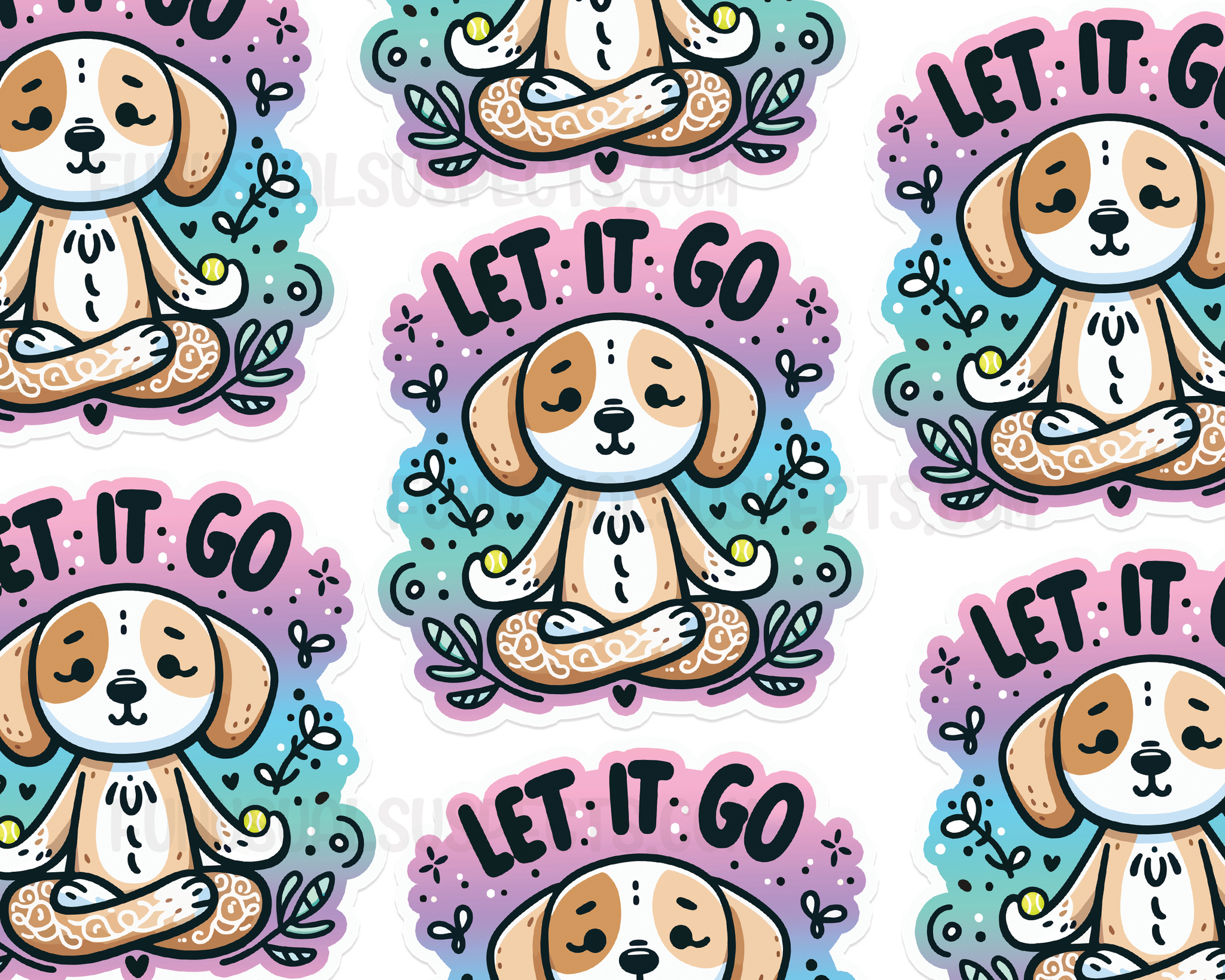 Dog Let It Go Sticker