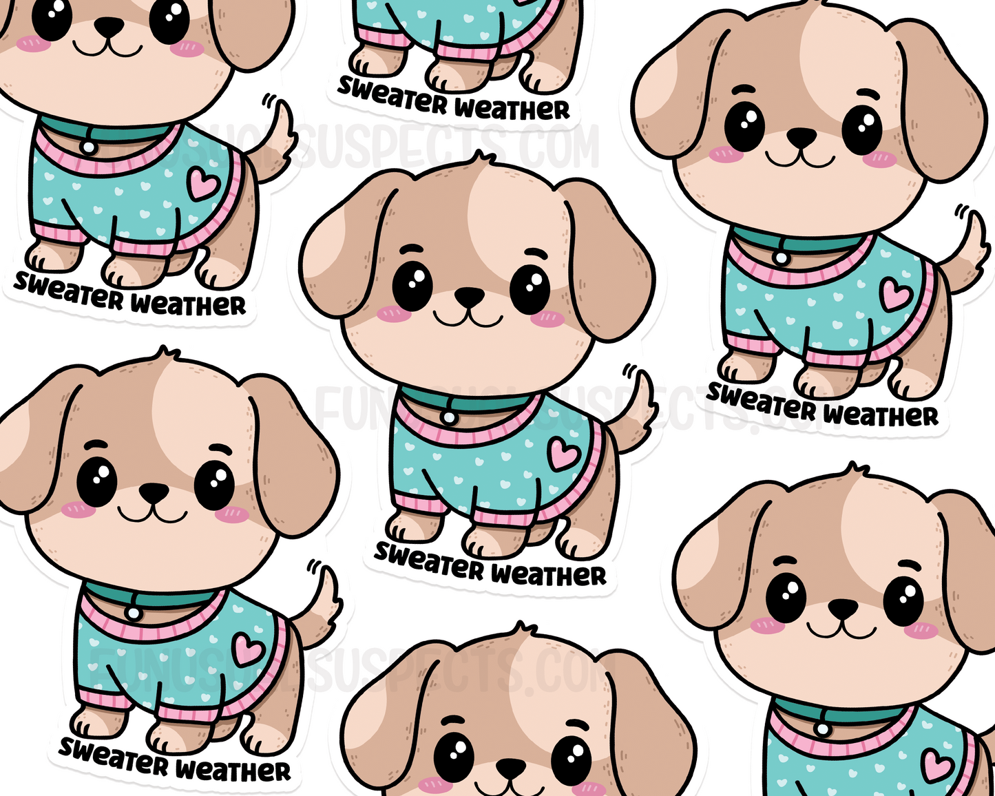 Dog Sweater Weather Sticker