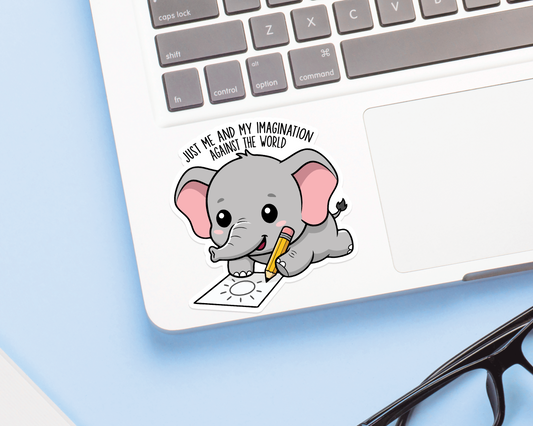 Elephant Imagination Sticker