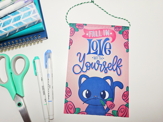 Love Yourself Cat Mini Banner