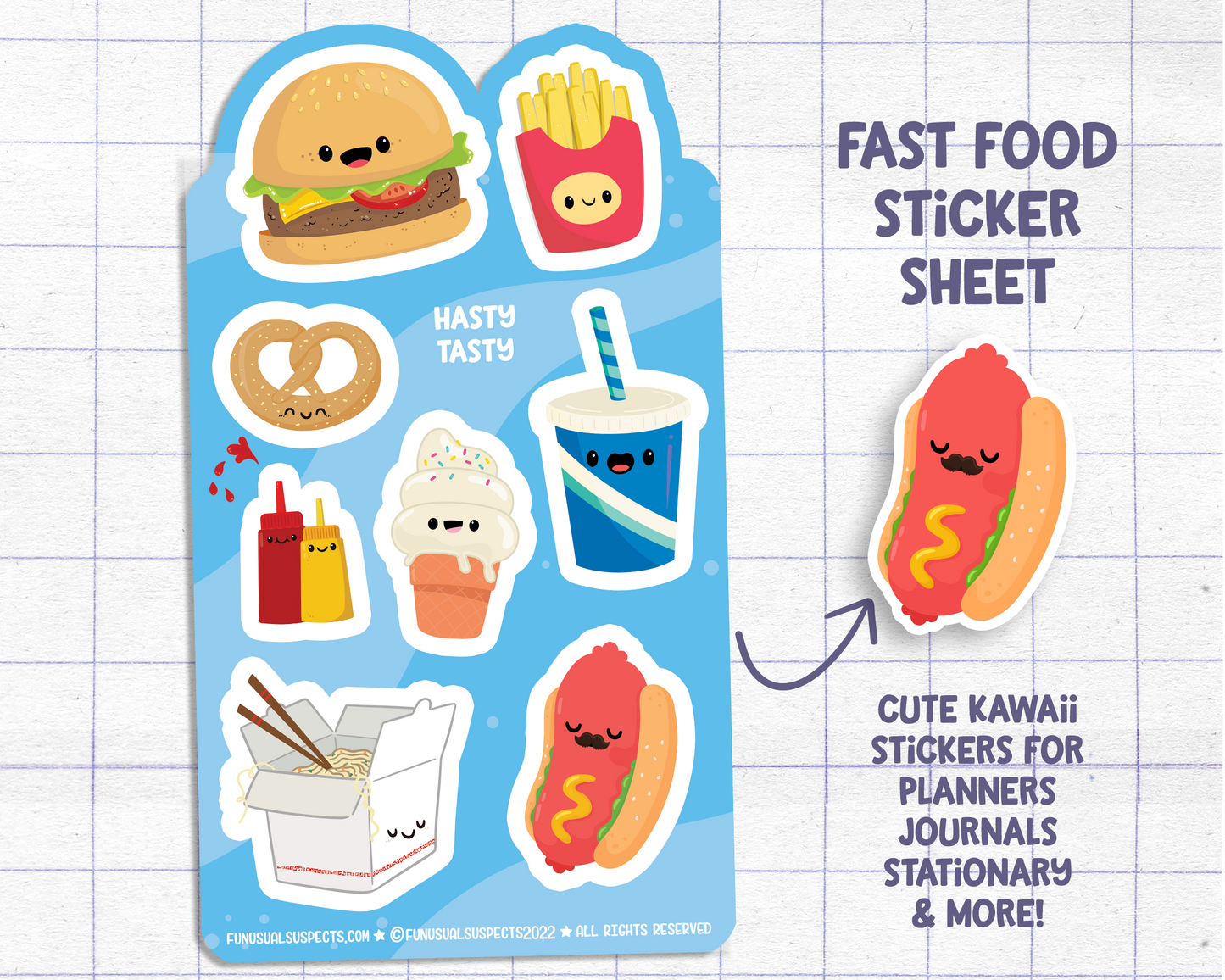 Fast Food Sticker Sheet