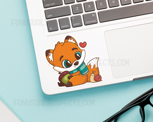 Fox and Snail Sticker