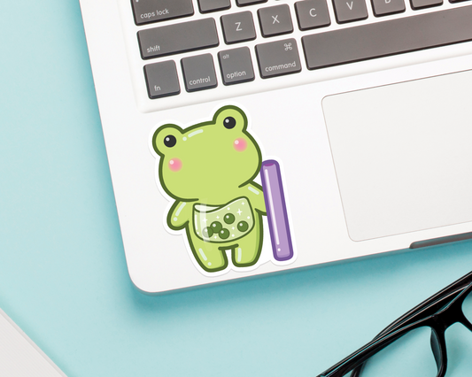 Frog Boba Tea Sticker