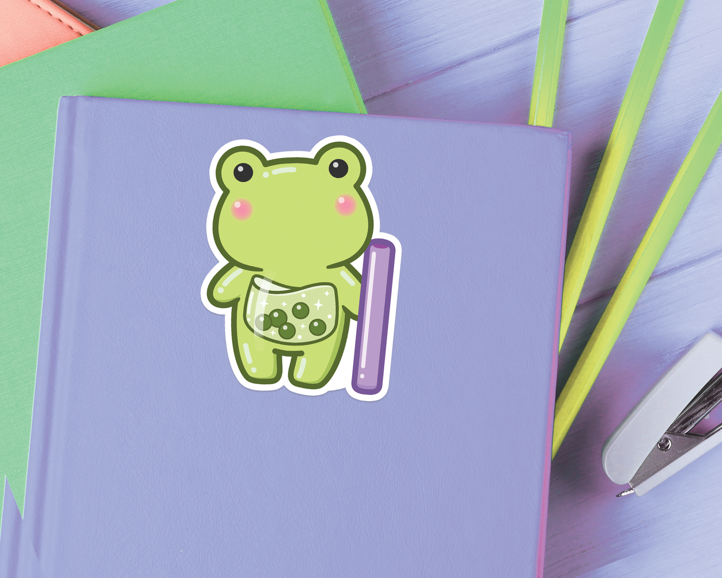 Frog Boba Tea Sticker