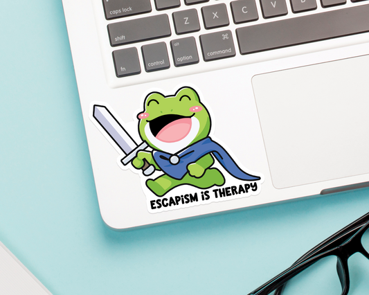 Frog Escapism Sticker