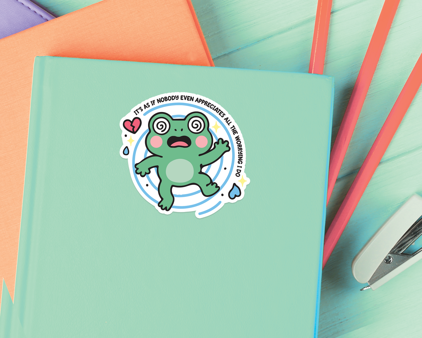 Frog Worry Sticker