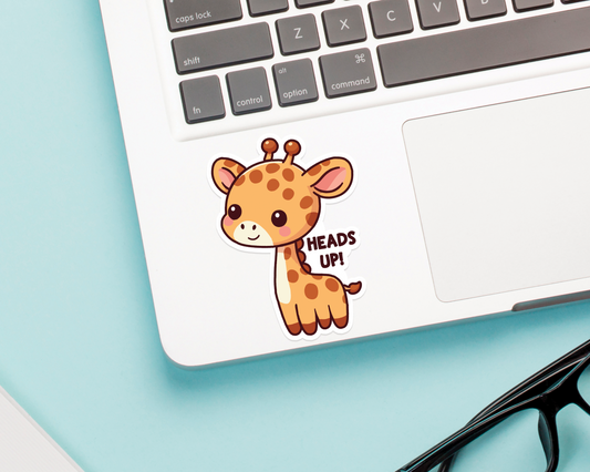 Giraffe Heads Up Sticker