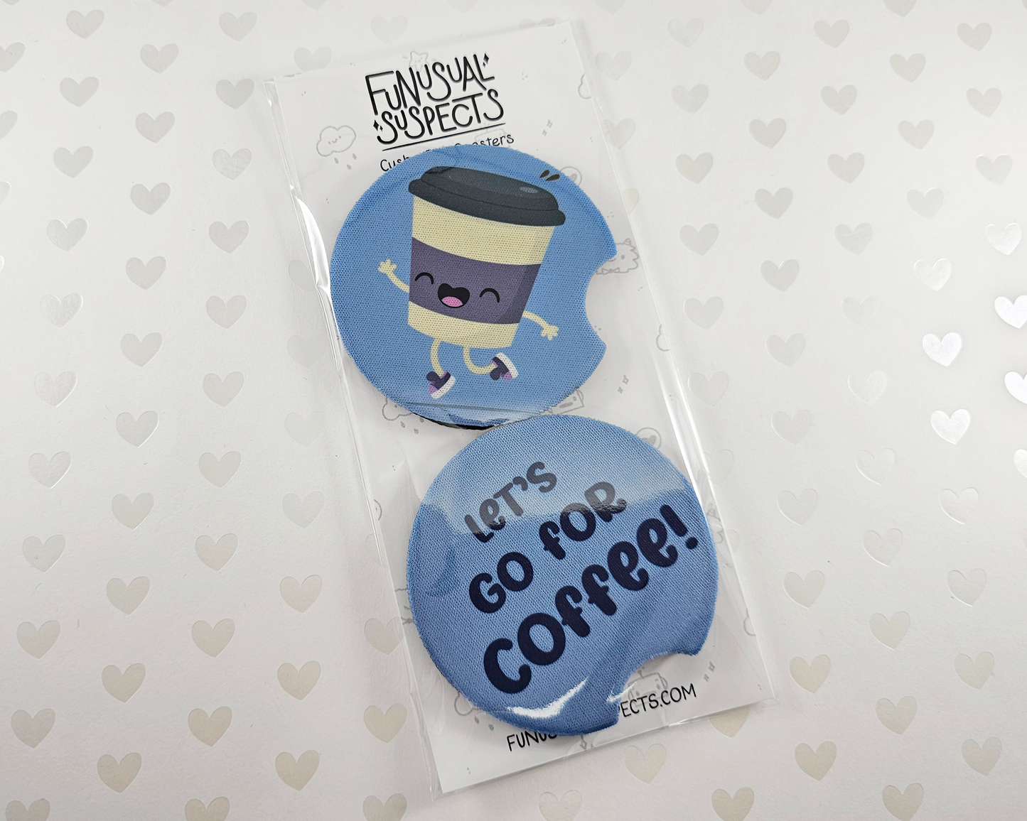 Let's Go For Coffee Car Coasters