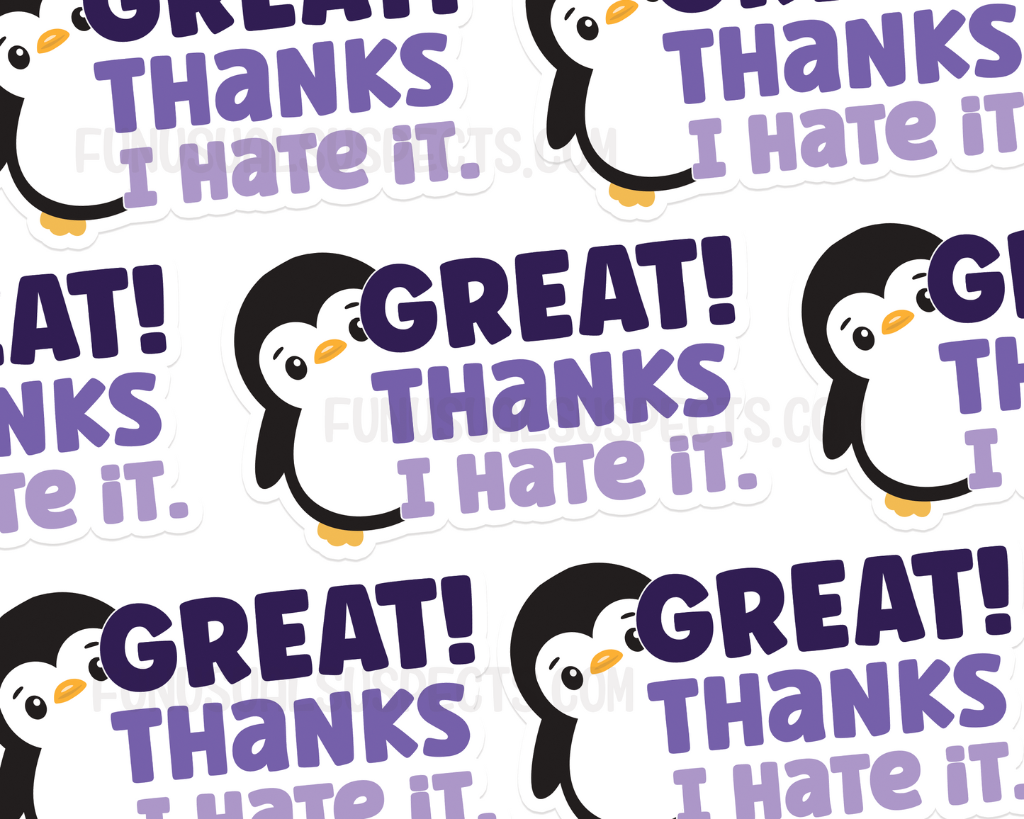 Penguin Great Thanks Sticker