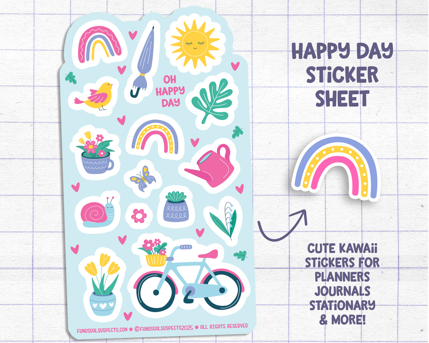 Oh Happy Day Spring Sticker Sheet