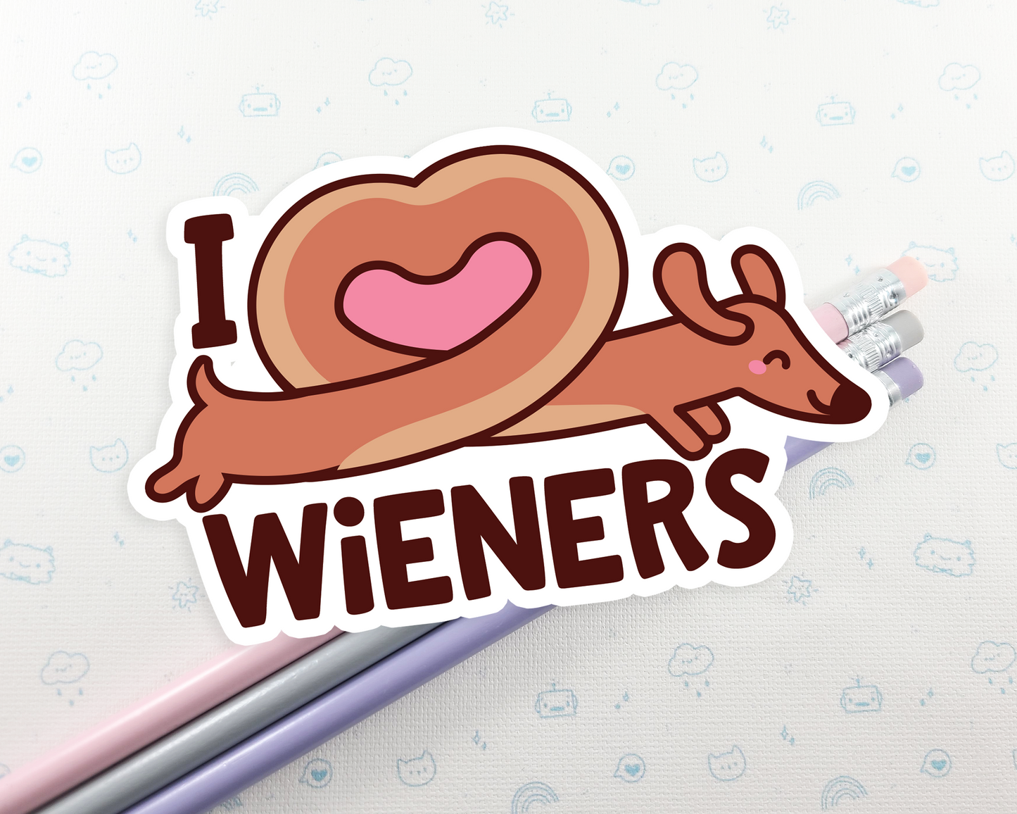 I Love Wieners Sticker