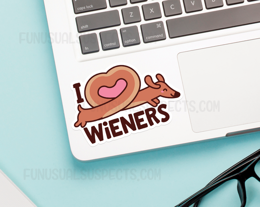 I Love Wieners Sticker
