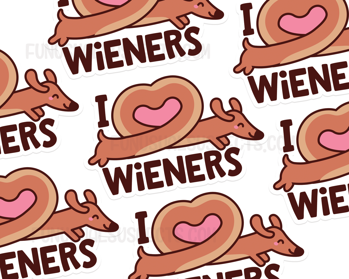 I Love Wieners Sticker