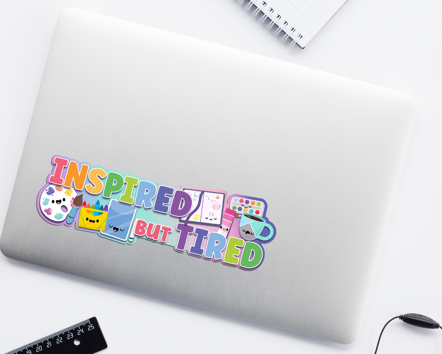 Inspired but Tired Long Sticker
