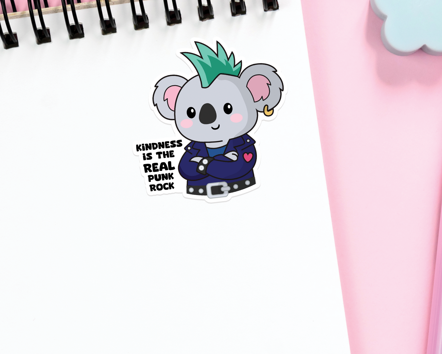 Koala Kindness is Punk Sticker