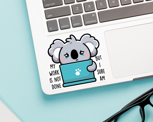 Koala Working Sticker