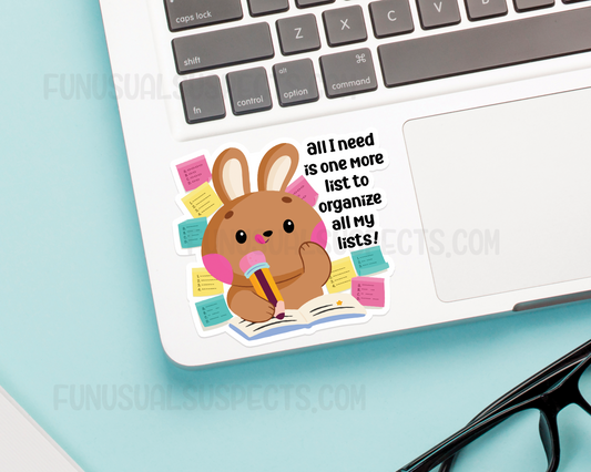 Bunny Lists Sticker