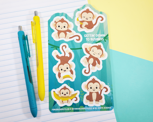 Monkey Sticker Sheet