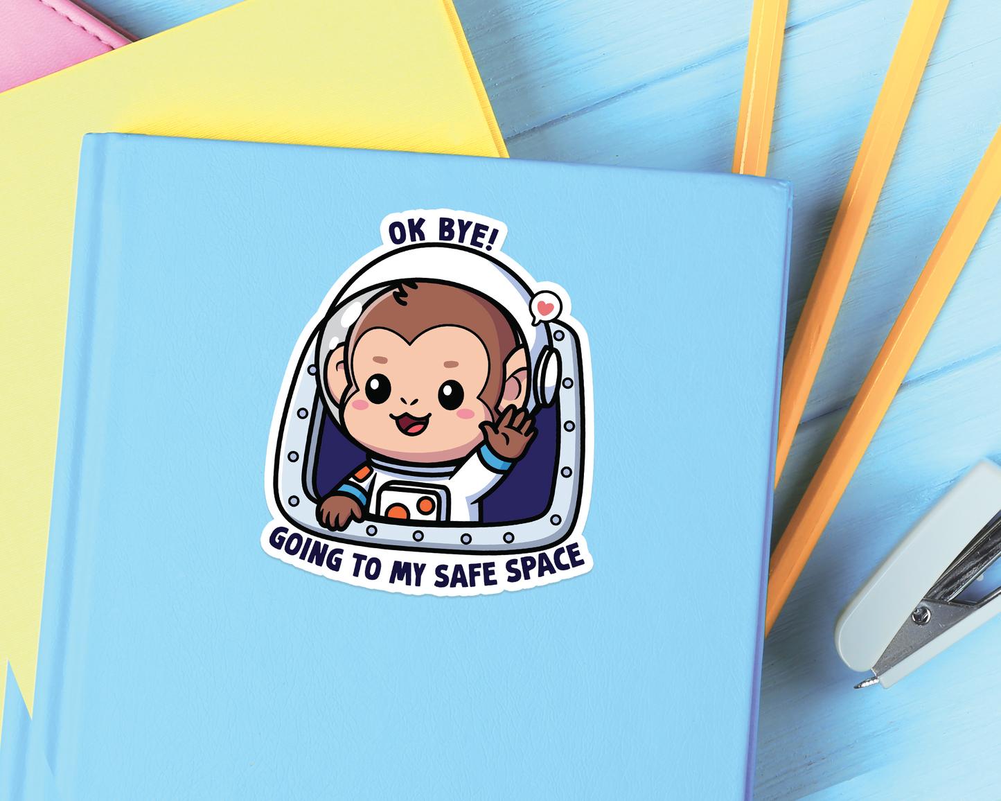 Monkey Safe Space Sticker