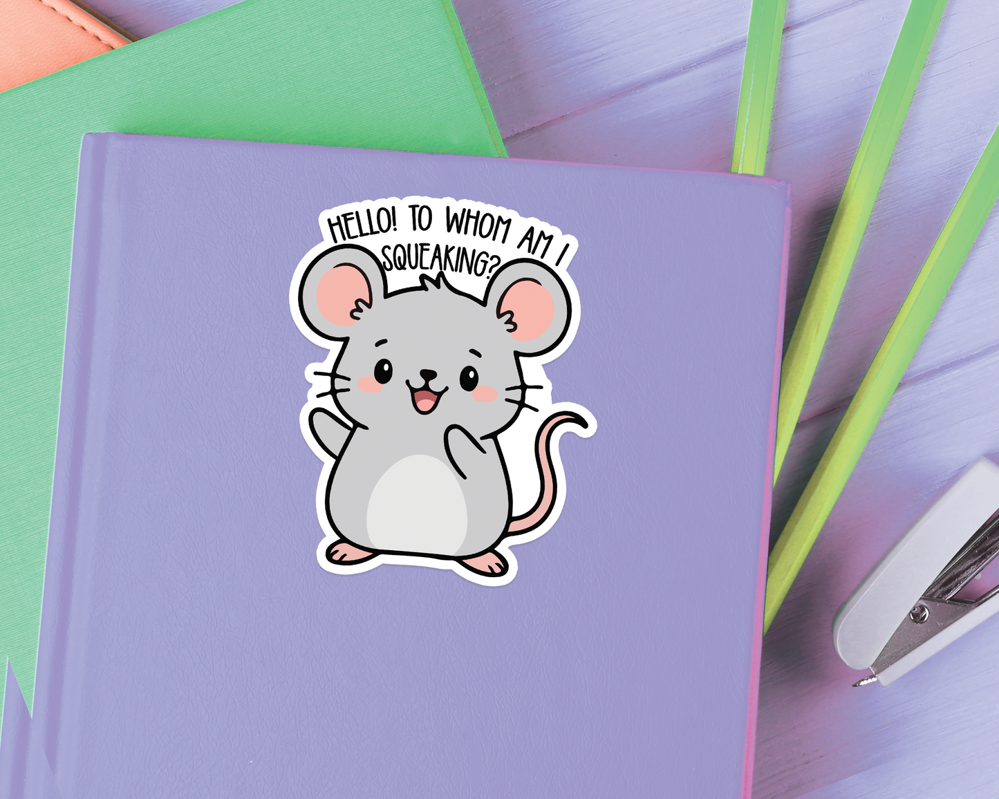Mouse Squeaking Sticker
