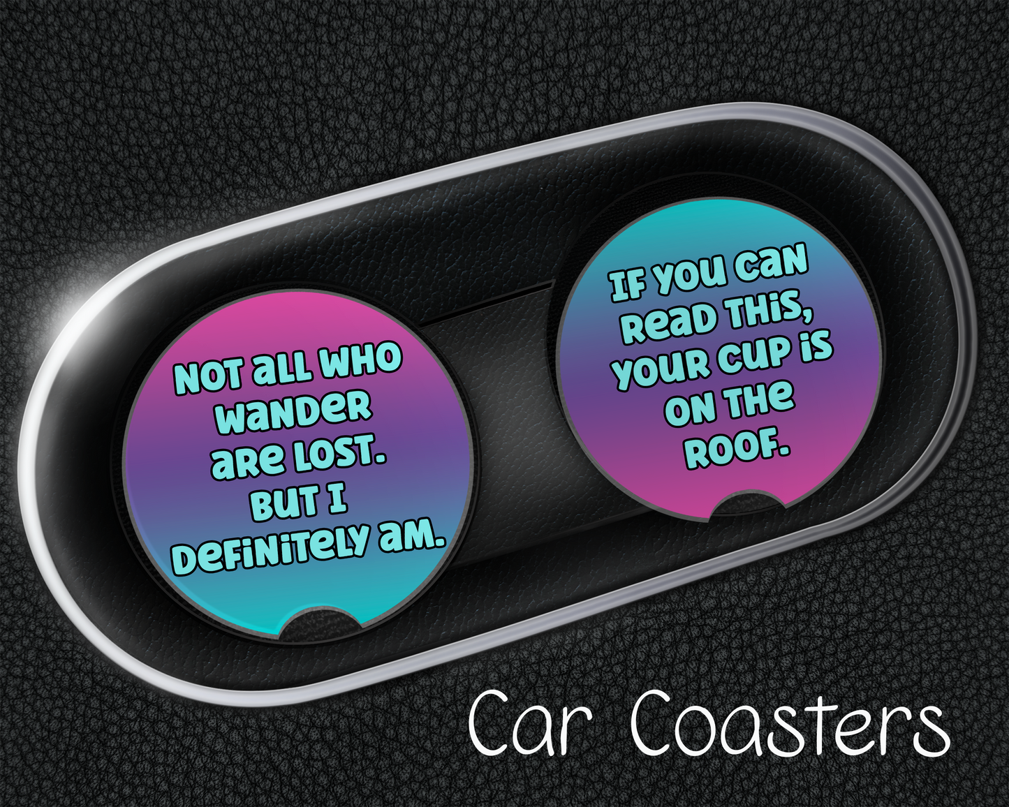Sassy & Lost Car Coasters