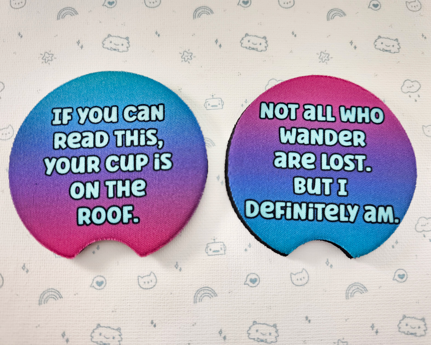 Sassy & Lost Car Coasters