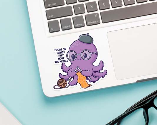 Octopus Knitting Sticker