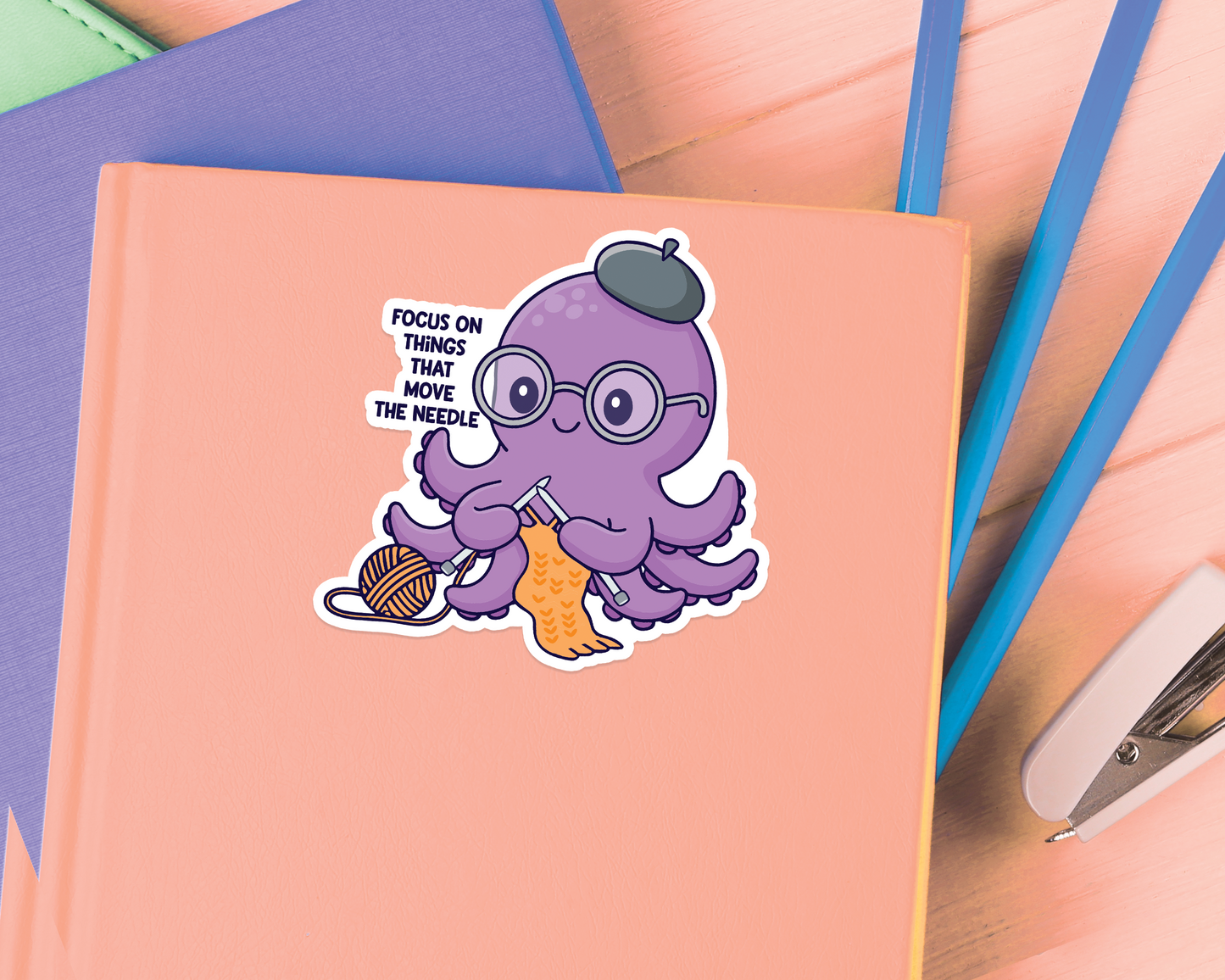 Octopus Knitting Sticker