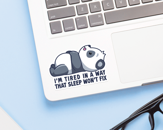Panda Tired Sticker