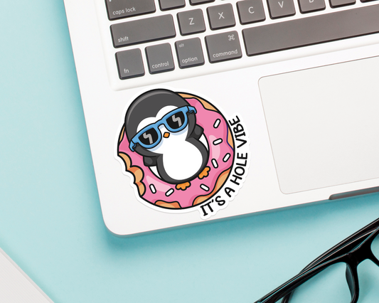 Penguin Donut Vibe Sticker